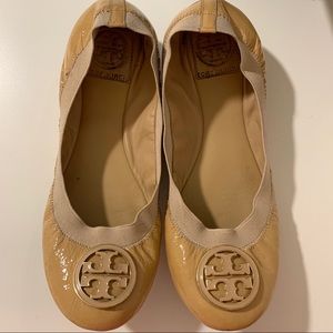 Tory Burch Tan Caroline Ballet Flats